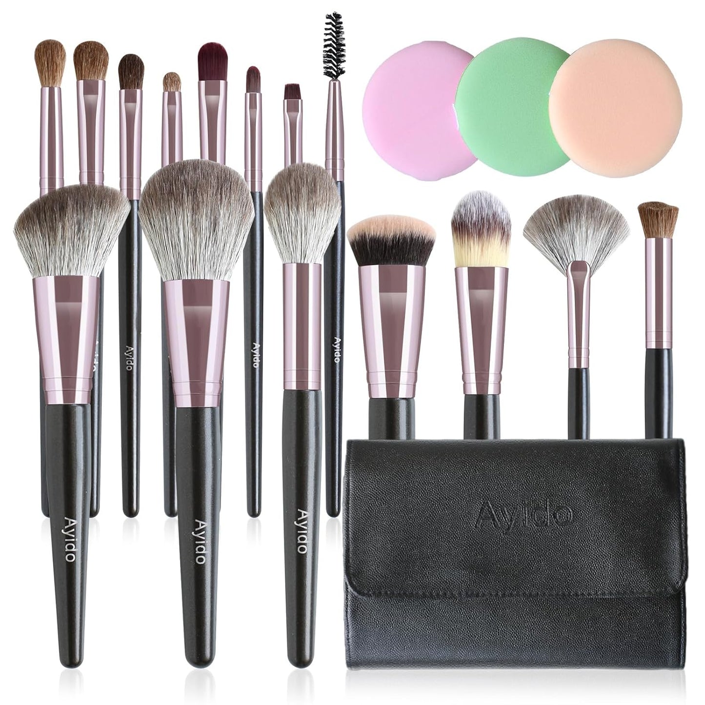 Brush Make up 15Pcs Makeup Brushes Make up Brushes Set Livid for Makeup Professional Makeup Brush Kabuki Foundation Blending Brush Eyeshadows Make up Brush Set Gift for Women