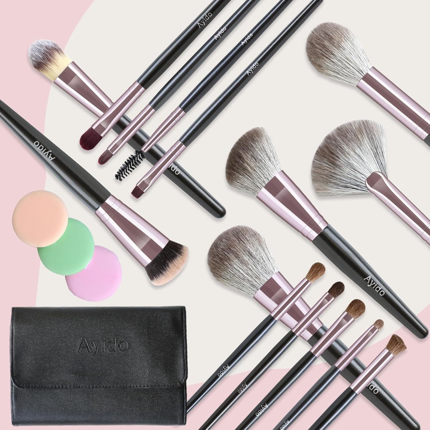 Brush Make up 15Pcs Makeup Brushes Make up Brushes Set Livid for Makeup Professional Makeup Brush Kabuki Foundation Blending Brush Eyeshadows Make up Brush Set Gift for Women